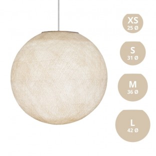 Sphere Lampshade in fiber - 100% handmade - Ecru beige Polyester