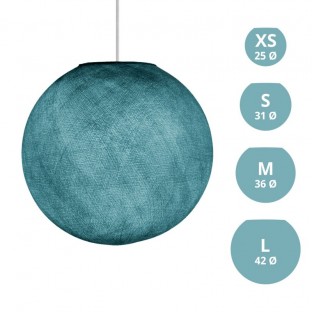 Sphere Lampshade in fiber - 100% handmade - Petrol Blue Polyester