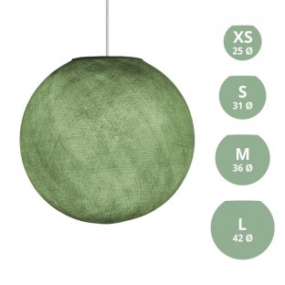 Sphere Lampshade in fiber - 100% handmade - Olive Green Polyester