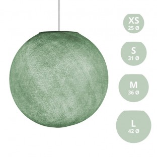 Sphere Lampshade in fiber - 100% handmade - Milky Green Polyester