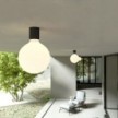 Applique with porcelain effect light bulb - IP44 Waterproof