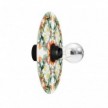 Wall or ceiling lamp with majolica lampshade - IP44 Waterproof