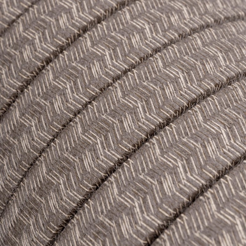 Electric cable for String Lights, covered by linen Brown fabric CN04 - UV resistant