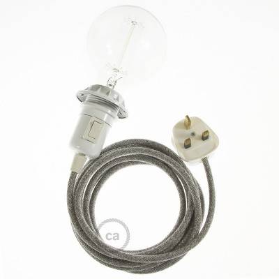 Create your RN02 Grey Natural Linen Snake for lampshade and bring the light wherever you want.