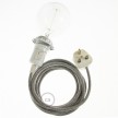 Create your RN02 Grey Natural Linen Snake for lampshade and bring the light wherever you want.