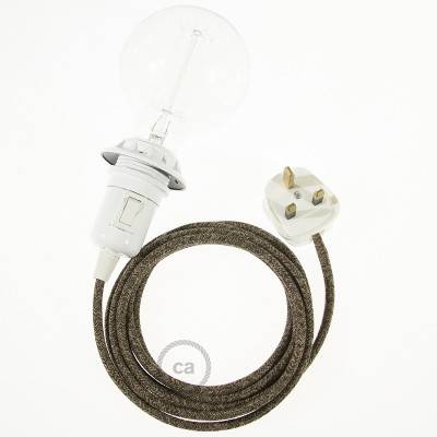 Create your RN04 Brown Natural Linen Snake for lampshade and bring the light wherever you want.