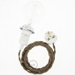 Create your TC13 Brown Cotton Snake for lampshade and bring the light wherever you want.