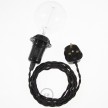 Create your TM04 Black Rayon Snake for lampshade and bring the light wherever you want.