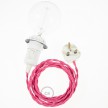 Create your TM08 Fuchsia Rayon Snake for lampshade and bring the light wherever you want.