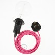 Create your TM08 Fuchsia Rayon Snake for lampshade and bring the light wherever you want.