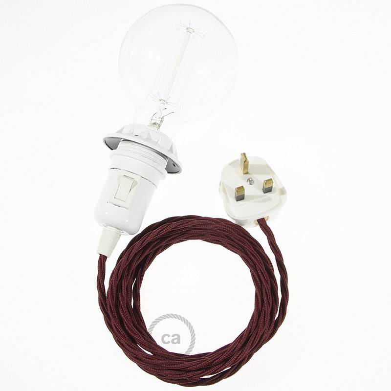 Create your TM19 Burgundy Rayon Snake for lampshade and bring the light wherever you want.