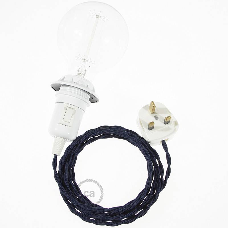 Create your TM20 Dark Blue Rayon Snake for lampshade and bring the light wherever you want.