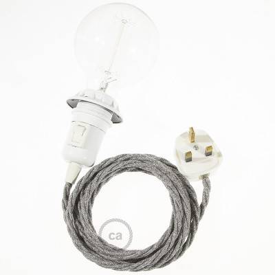 Create your TN02 Grey Natural Linen Snake for lampshade and bring the light wherever you want.