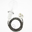 Create your TN03 Anthracite Natural Linen Snake for lampshade and bring the light wherever you want.