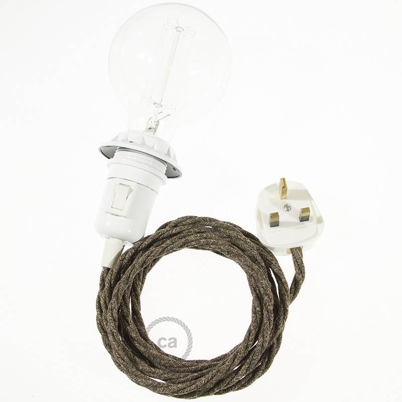 Create your TN04 Brown Natural Linen Snake for lampshade and bring the light wherever you want.