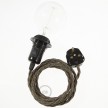 Create your TN04 Brown Natural Linen Snake for lampshade and bring the light wherever you want.