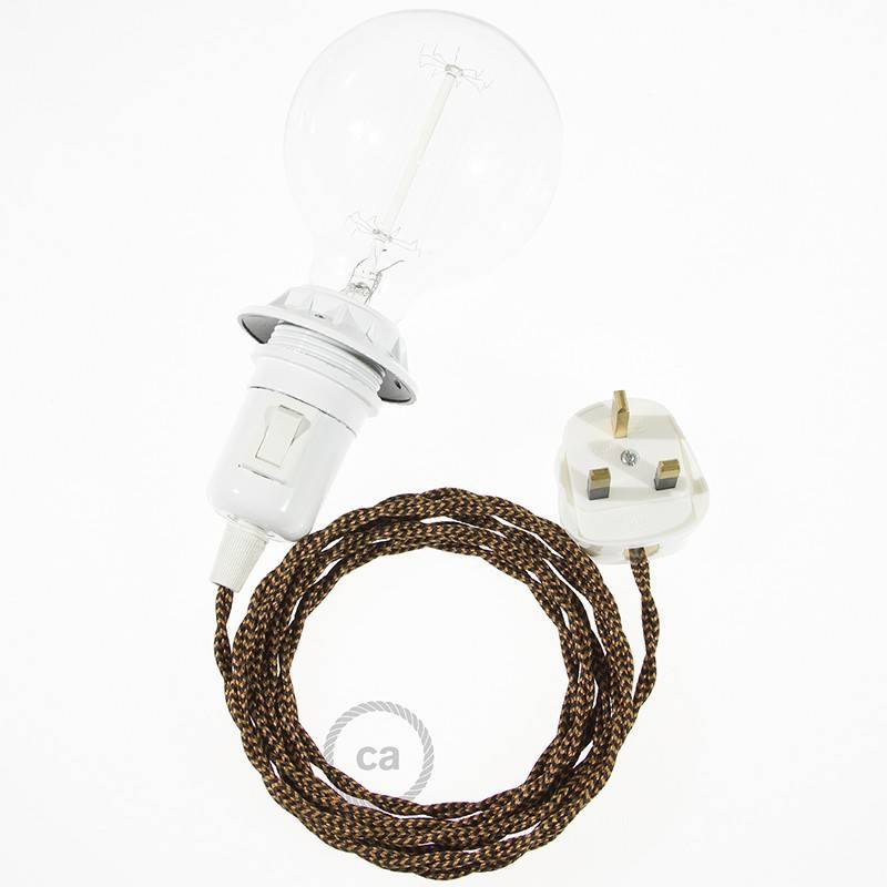 Create your TZ22 Black e Whiskey Rayon Snake for lampshade and bring the light wherever you want.