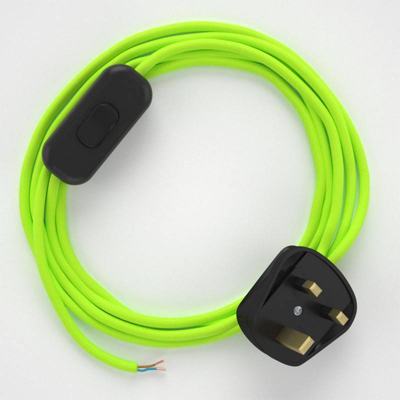 Lamp wiring, RF10 Neon Yellow Rayon 1,80 m.