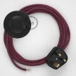 Wiring Pedestal, RC32 Burgundy Cotton 3 m.