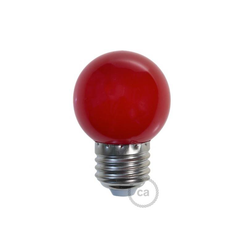 G45 Miniglobe LED bulb 1W 150Lm E27 2700K - Red