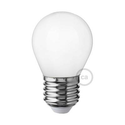 LED Milky White Light Bulb - Miniglobe G45 - 4W 300Lm E27 2700K Dimmable