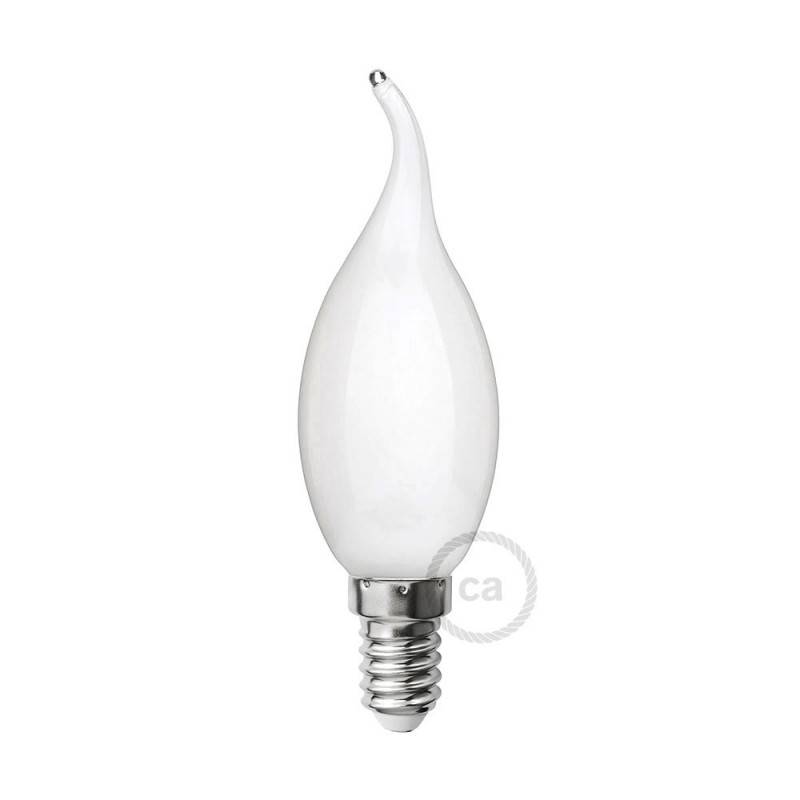 LED Milky White Light Bulb - Gust of wind C35 - 4W 300Lm E14 2700K Dimmable