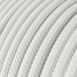 Round Electric Cable covered by Rayon solid color fabric RM01 White