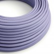 Round Electric Cable covered by Rayon solid color fabric RM07 Lilac