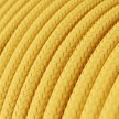 Round Electric Cable covered by Rayon solid color fabric RM10 Yellow