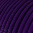 Round Electric Cable covered by Rayon solid color fabric RM14 Violet