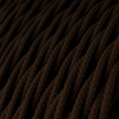 Twisted Electric Cable covered by Rayon solid color fabric TM13 Brown