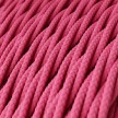 Twisted Electric Cable covered by Rayon solid color fabric TM08 Fuchsia