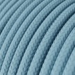 Round Electric Cable covered by Rayon solid color fabric RM17 Baby Azure