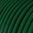 Round Electric Cable covered by Rayon solid color fabric RM21 Dark Green