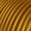 Round Electric Cable covered by Rayon solid color fabric RM05 Gold