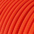 Round Electric Cable covered by Rayon solid color fabric RF15 Fluo Orange