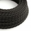 Twisted Electric Cable covered by Natural Linen TN03 Anthracite