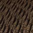 Twisted Electric Cable covered by Natural Linen TN04 Brown