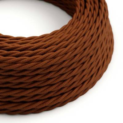 Twisted Electric Cable covered by Cotton solid color fabric TC23 Deer