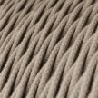 Twisted Electric Cable covered by Cotton solid color fabric TC43 Dove