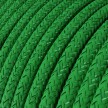 Round Glittering Electric Cable covered by Rayon solid color fabric RL06 Green