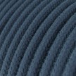 Round Electric Cable covered by Cotton solid color fabric RC30 Stone Gray