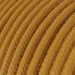 Round Electric Cable covered by Cotton solid color fabric RC31 Golden Honey