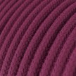 Round Electric Cable covered by Cotton solid color fabric RC32 Burgundy