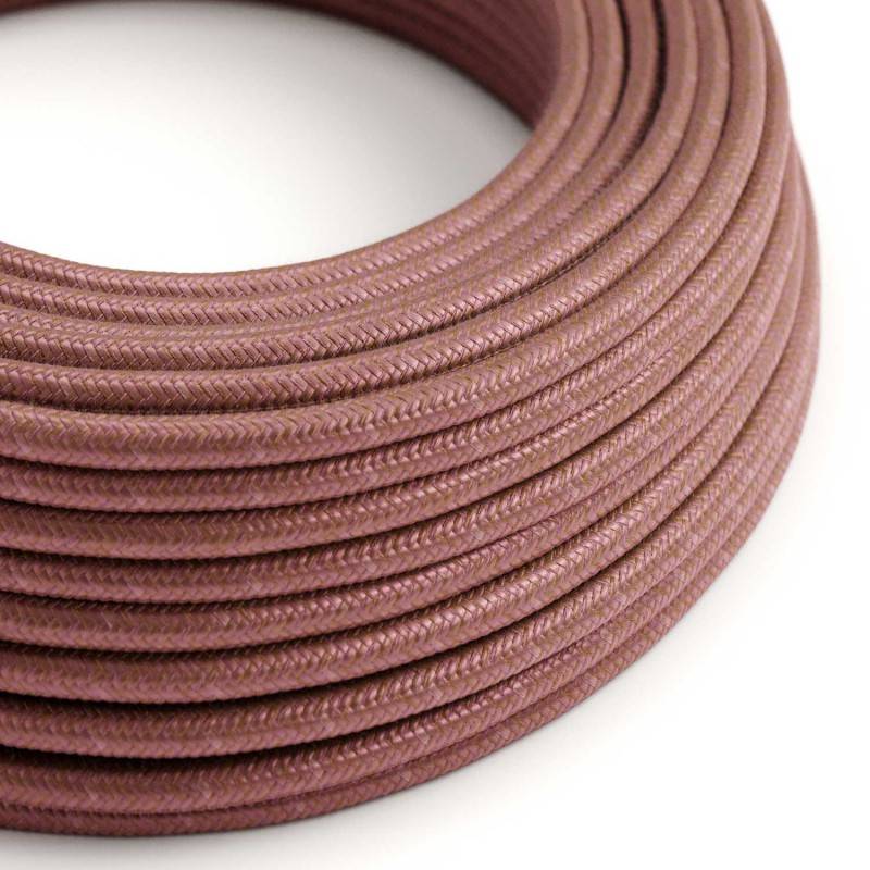 Round Electric Cable covered in Cotton - Marsala RX11