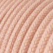 Round Electric Cable covered in Cotton - Salmon RX13