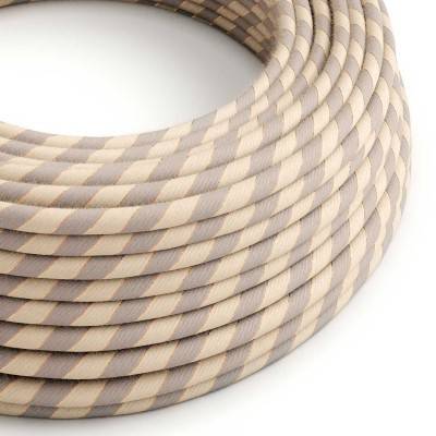 Round Electric Vertigo Cable covered by Cotton and Linen With Copper Thread ERR05