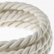 XL electrical cord, electrical cable 3x0,75. Raw cotton fabric covering. Diameter 16mm.