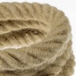 3XL electrical cord, electrical cable 3x0,75. Rough jute fabric covering. Diameter 30mm.