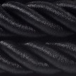 3XL electrical cord, electrical cable 3x0,75. Shiny black fabric covering. Diameter 30mm.